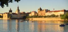 Right bank of the Vltava River from Střelecký ostrov